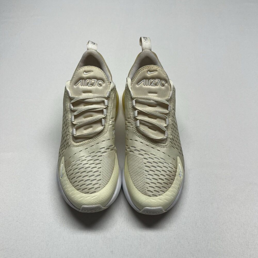 Nike Air Max 270 White Gold Shoes Sneakers Womens Size 9.5 - Picture 2 of 10
